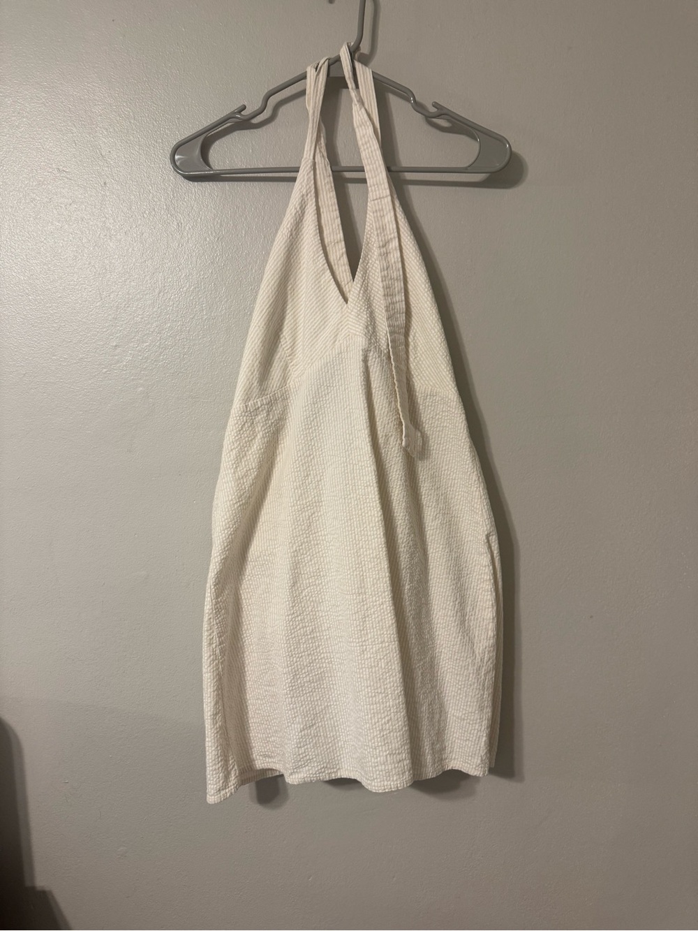 Target Cream Halter Mini Dress